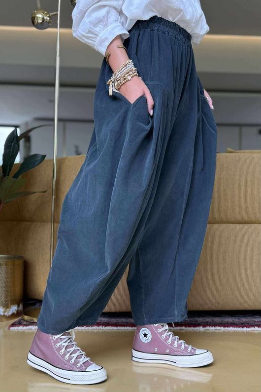 Made in Italy Cooper Needlecord Sia Pant Charcoal